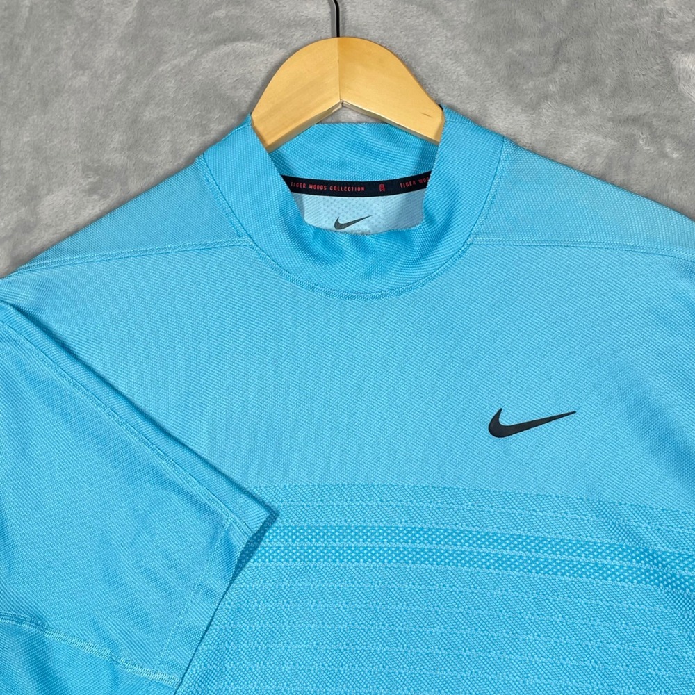 Nike Tiger Woods Collection Dri-FIT ADV Mock Neck Golf Shirt Blue DR5324-416 XL